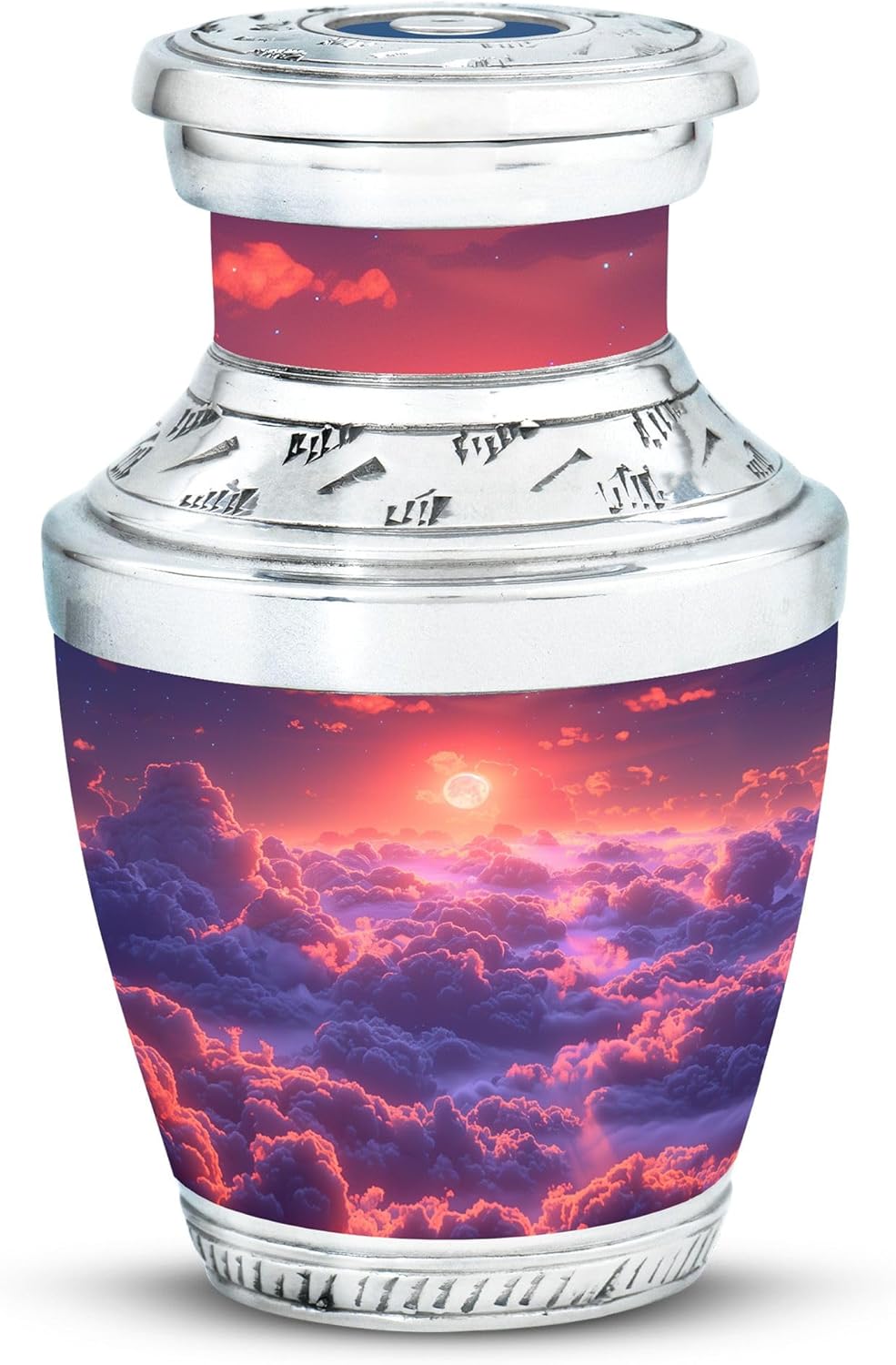 Clouds Urn - Mini Urns for Human Ashes - Urns for Ashes Adult Male - Ashes Holder - Adult Urns for Men (3 inch Pack of 1)