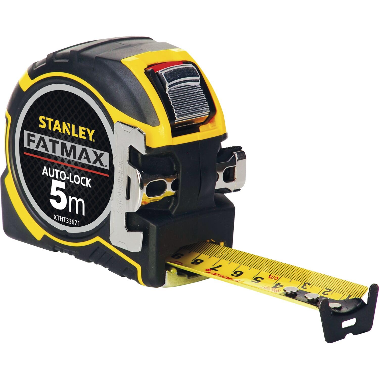 Stanley Sta033671 Fatmax Autolock Tape, 5M Metric Only, Yellow/Black 325356033671