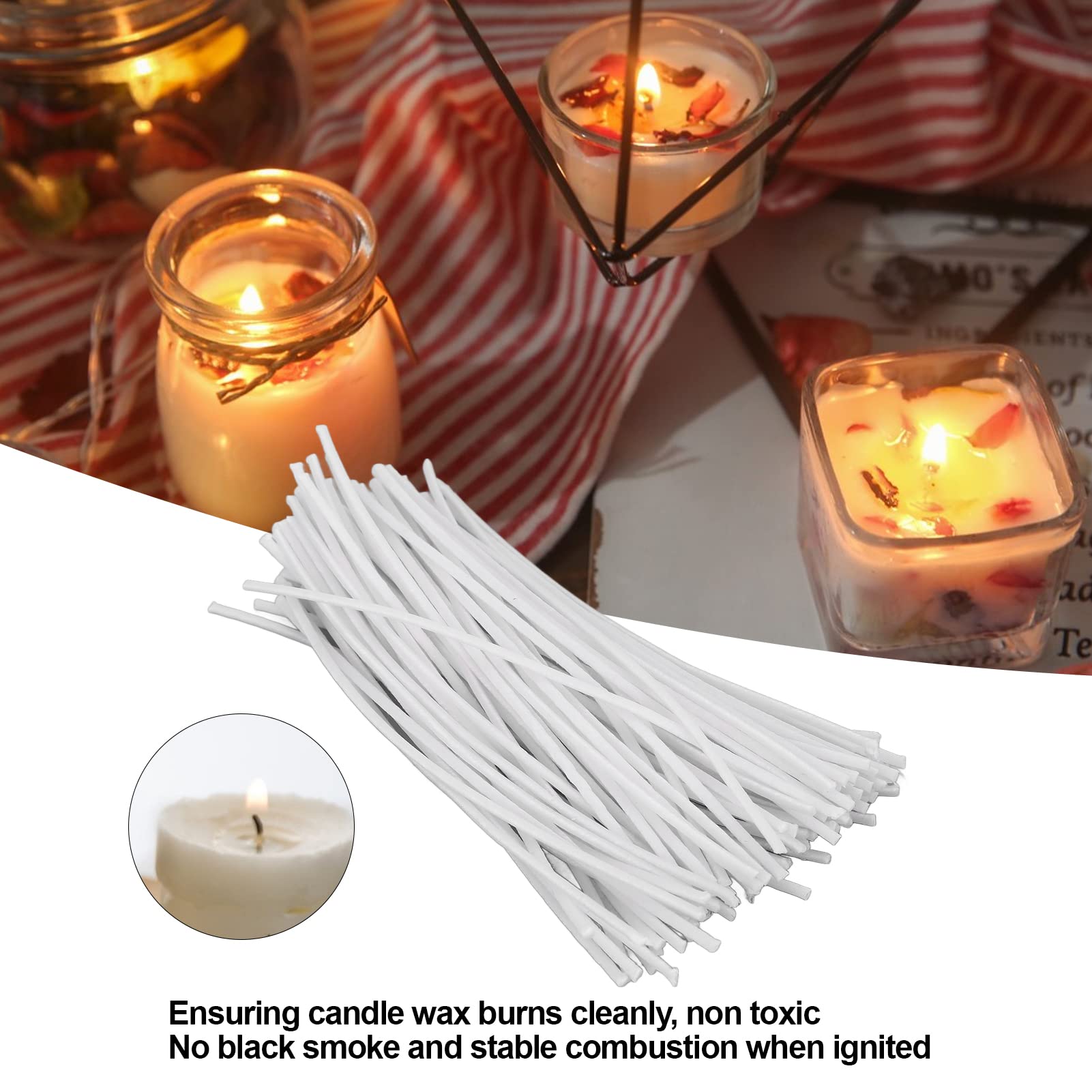 Mechas De Velas De Algodón 50 Piezas 8 Cm | Cuotas Sin Interés