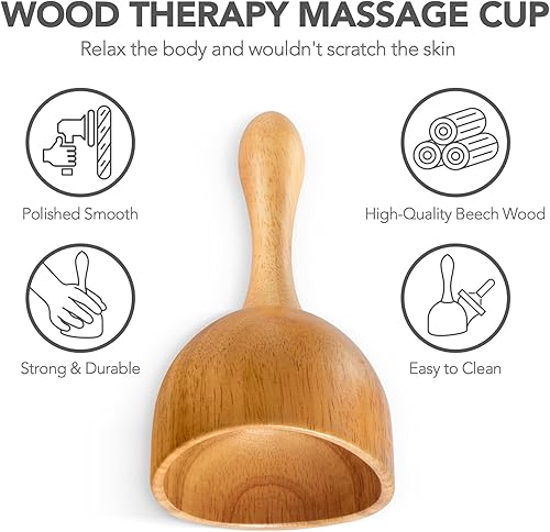 Miniatura 4 de Masajeador linfático profesional 3 en 1 para terapia de madera kit de herramientas de masaje para esculpir cuerpo anticelulítico