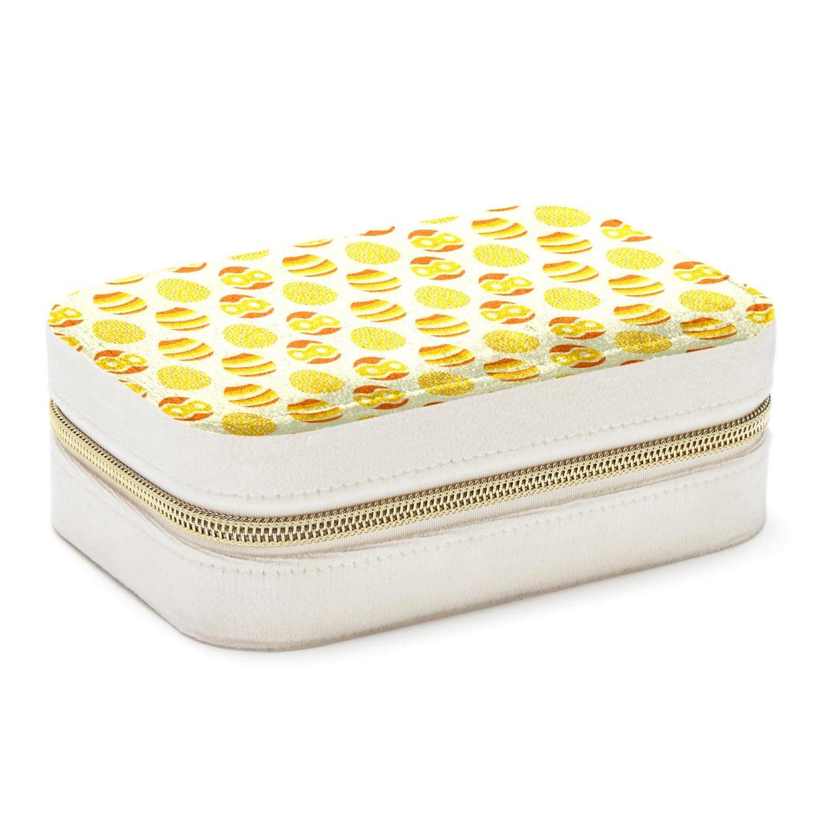 Boîte à bijoux portable œuf de Pâques jaune pour femme et fille
