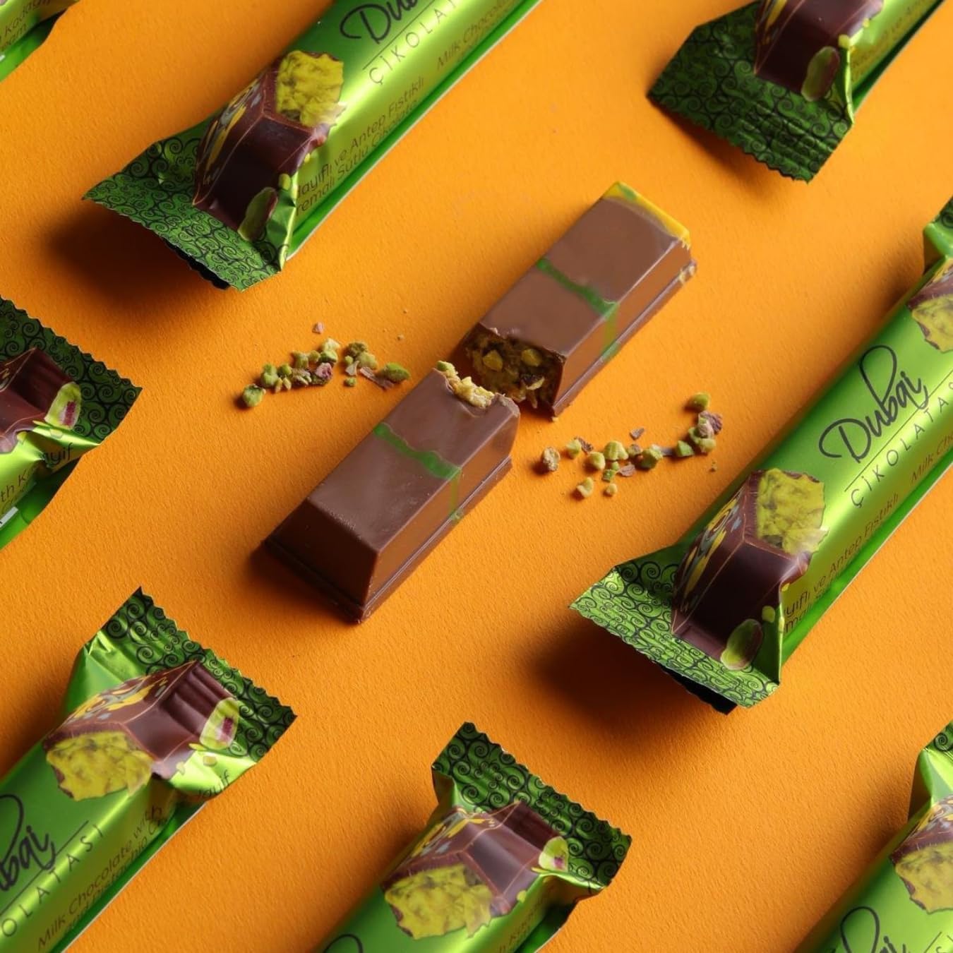 Dubaii Chocolate Gift Pack, Pistachio Chocolatee 7.05 oz, Duo Wafers 1.27 oz, Dubaii chocolatte 1.23 oz, Eid, Valentine's, Birthday Gift, Luxury Chocolaate, Gourmet Chocollate