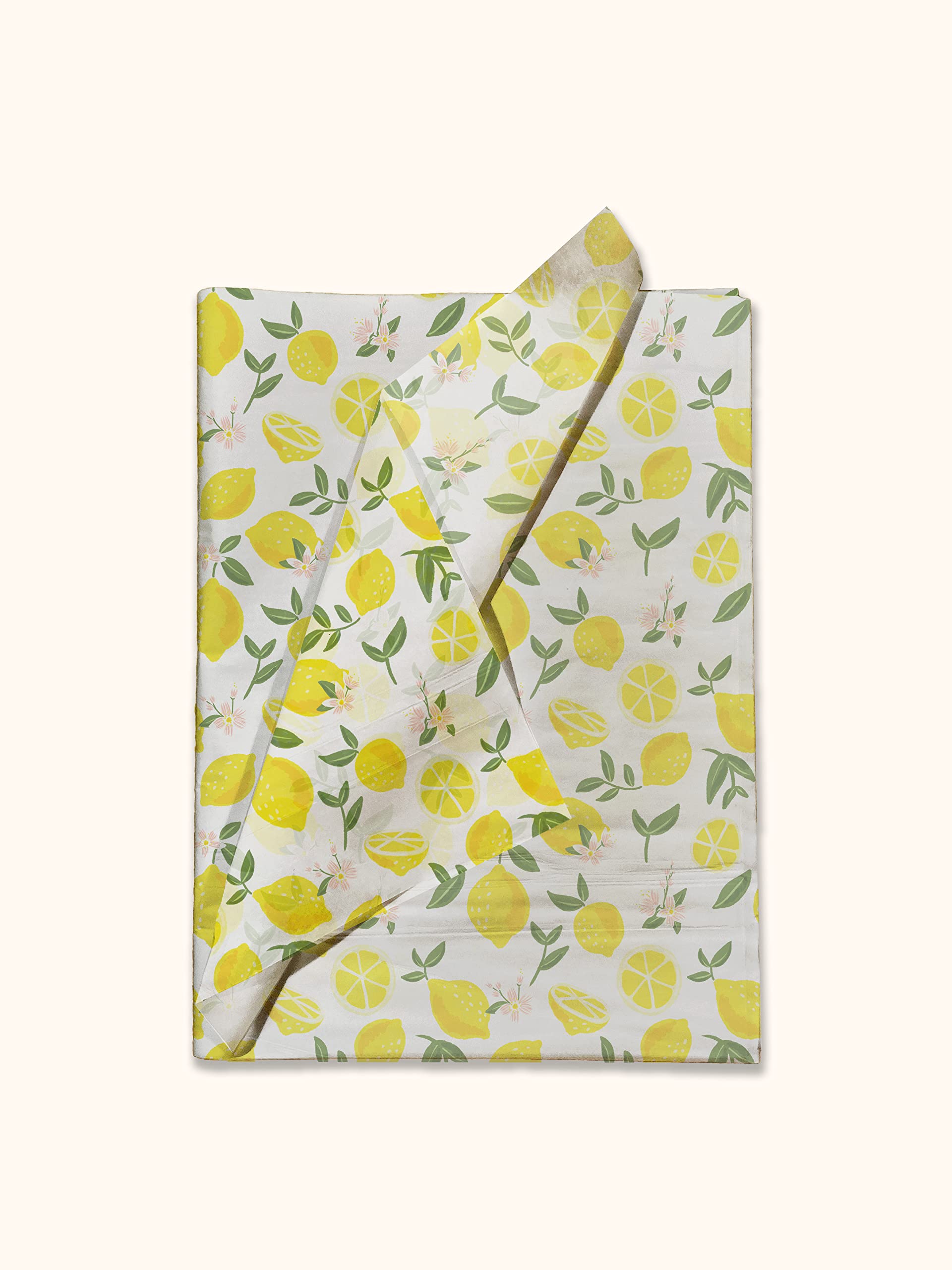 Lemons Printed Tissue Paper for Gift Bags or Boxes and Wrapping - Bulk Decorative Art Summer Tissue Paper for Packaging and Gifting | 24 Sheets 20