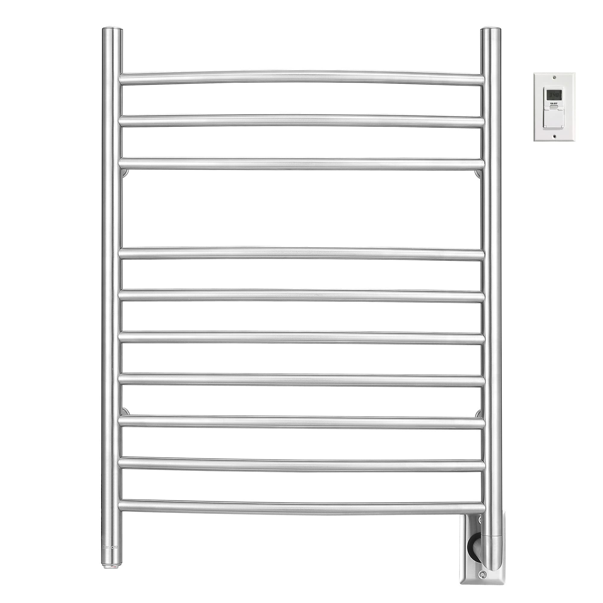 Ancona AN0512-0002 Comfort 10S Wall Mount Hardwired Towel Warmer in Brushed Stainless Steel