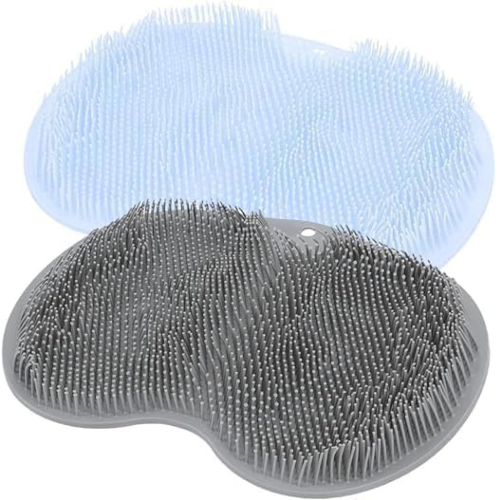 Shower Foot Scrubber - Exfoliating Bath Wash Pad With Wall Mounted Slip Suction Cups, Foot & Back Massager Mat for Use in Shower for Men & Women (Multicolor) ((Pack of 2))-image-6