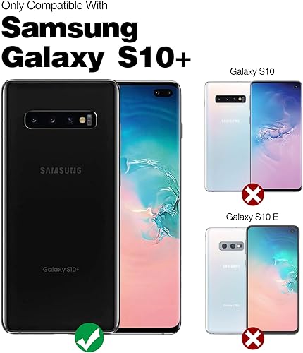 Miniatura 2 de SURITCH Funda para Samsung Galaxy S10 Plus, protector de pantalla integrado Protección completa de 360 de grado militar, a prueba de golpes,