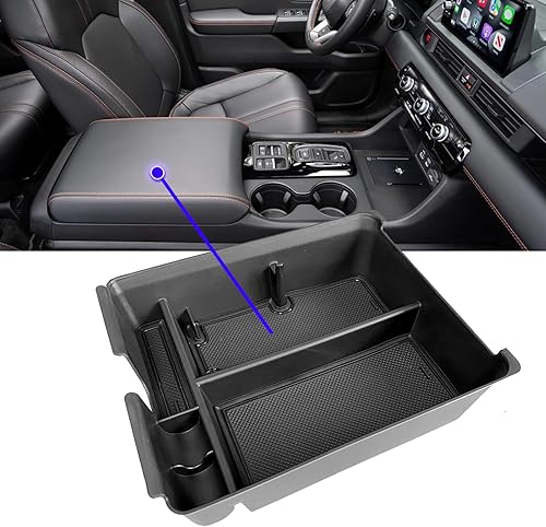 Miniatura 4 de Organizador de consola piloto 2023 2024, bandeja organizadora de consola central para Honda Pilot EX-L TrailSport Center 2024 2023, caja de