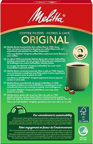 Miniatura 2 de Melitta Paquete de cafeteras de filtro tamaño original 1x4, 80, café con filtro, color marrón