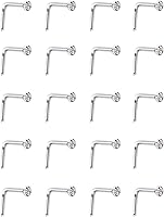 Vista 4 de 20 Piezas Piercing de Nariz Curvado Anillo de Nariz de Acero Inoxidable con Cristales Forma en L Tornillo de Nariz Joyería de Piercing, Calibre 20