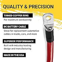 Vista 4 de Spartan Power - Cable de batería 3 pies, calibre 4 AWG, juego de cables 3/8 pulgadas M10, fabricado en EE. UU