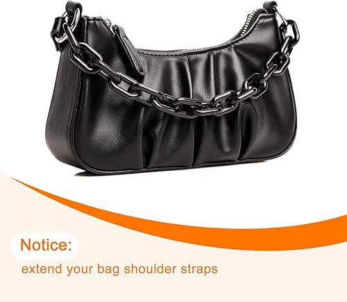 Miniatura 4 de uxcell Longitud de la cadena de mini monedero 7.8 pulgadas15.7 pulgadas23.6 pulgadas, correa de metal chapada en níquel para cartera, bolso de