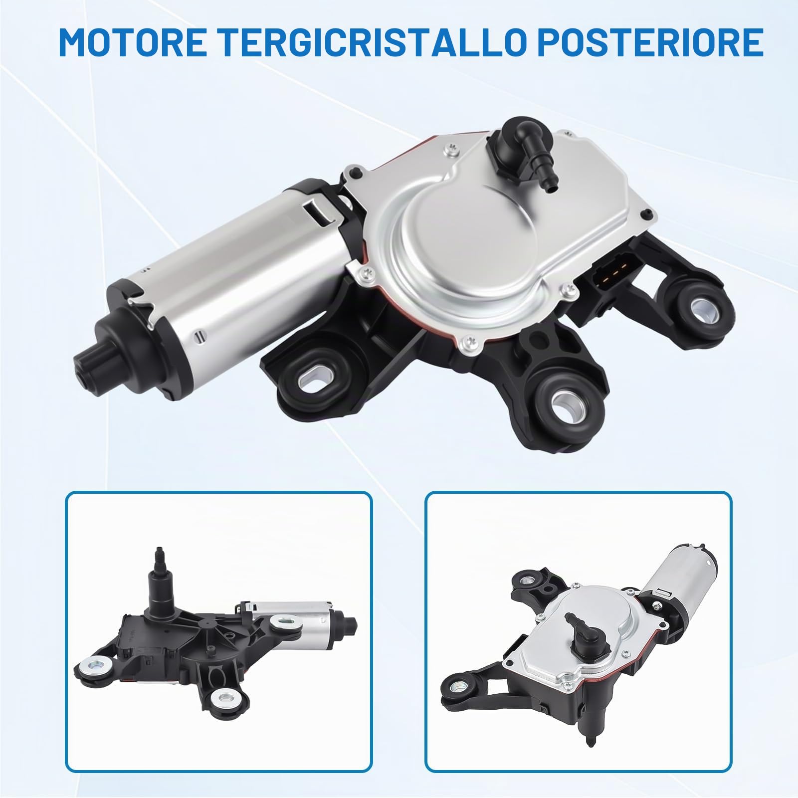 Motore tergicristallo lunotto Motore tergicristallo posteriore Compatibile con 2003-2018 A3 8P A4 A6 Q5 Q7 Ricambio per 8E9955711A 8E9955711E 8E9955711C