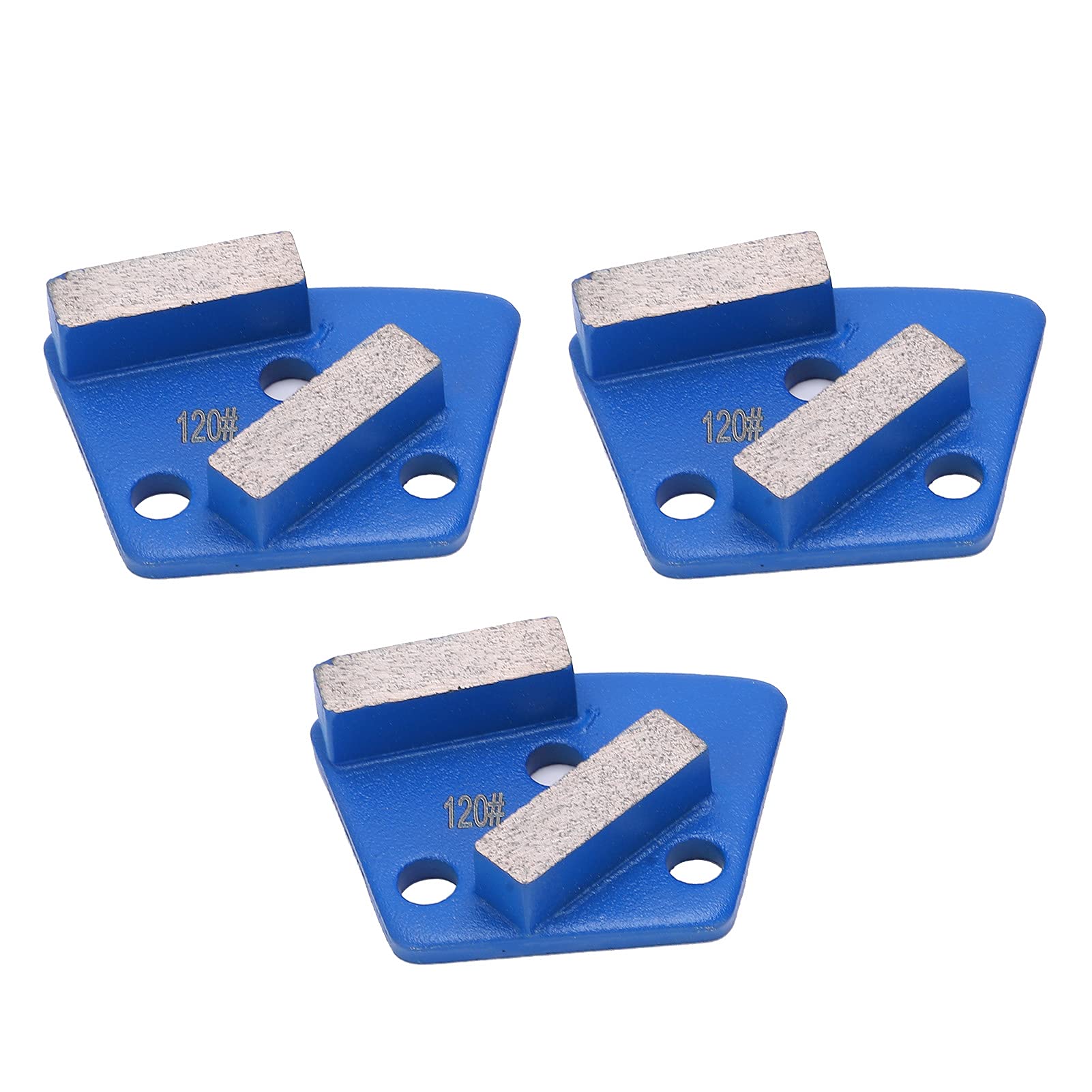 Chaussures de Meulage Diamant Trapézoïdales 2 Dents 120# Bleu 3 Pièces