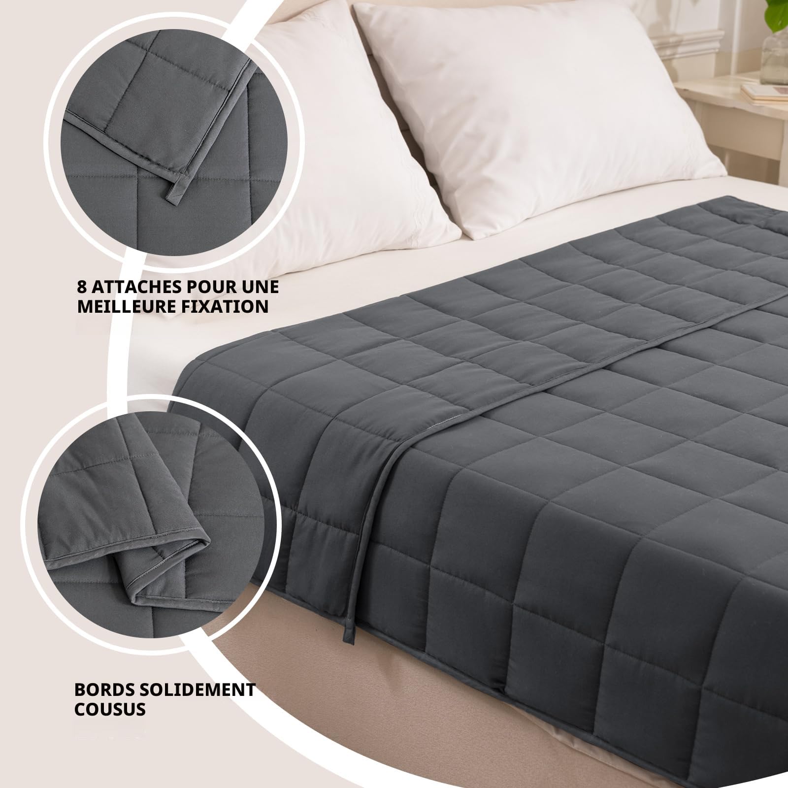 Good Nite Couvertures Et Plaids Couverture Lestée pour Un Sommeil Apaisé 8kg