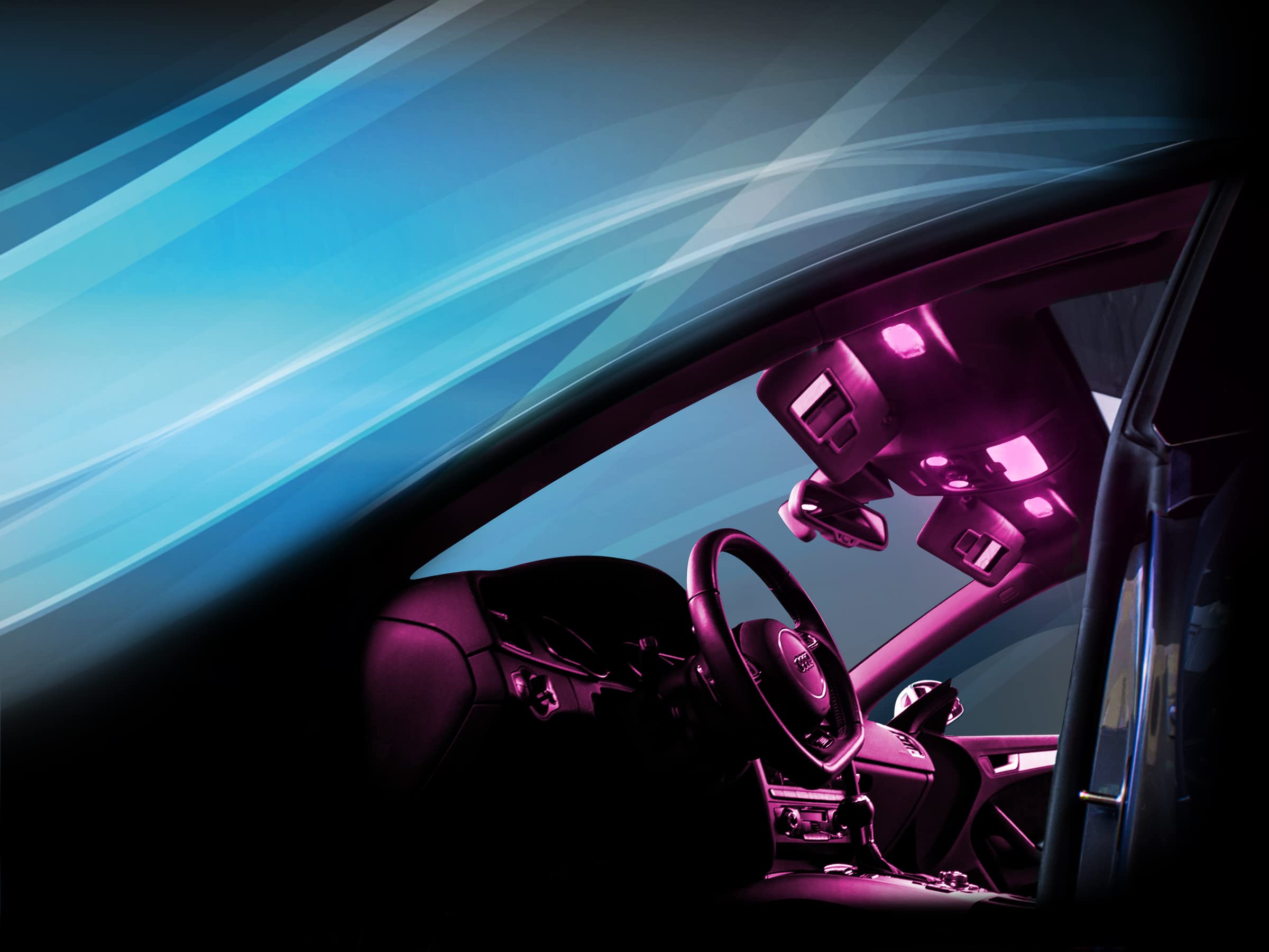 Set di illuminazione interna per auto Spider (939) rosa, illuminazione interna, set completo