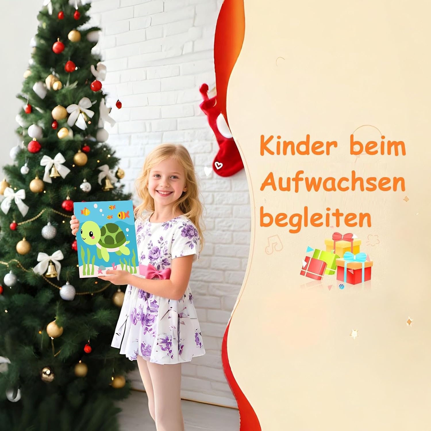 YarnWhimsy Paint by Numbers Children 4 Pieces, Painting by Numbers Animals with Frame, Craft Set Girls for Girls and Boys, Gift for from 6 7 8 10 Years with Framed Canvas & Easel, 20 x 20 cm