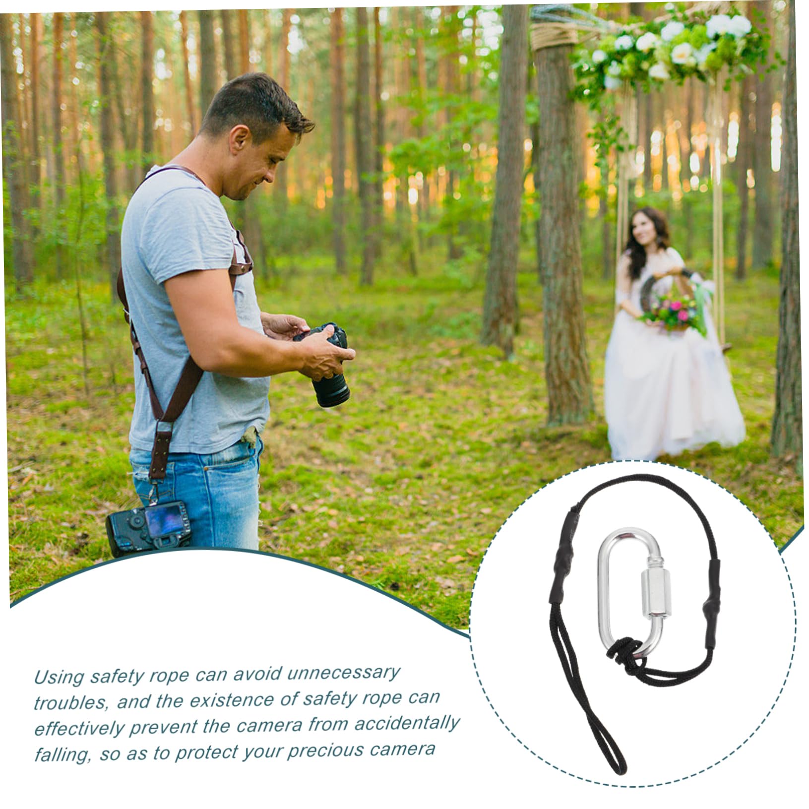 DOITOOL Cuerda De Seguridad De La Cámara Hebilla De Correa Para El Cuello Cuerda De La Cámara Accesorios De Camara Práctica Hebilla Cámara Réflex Aleación De Aluminio