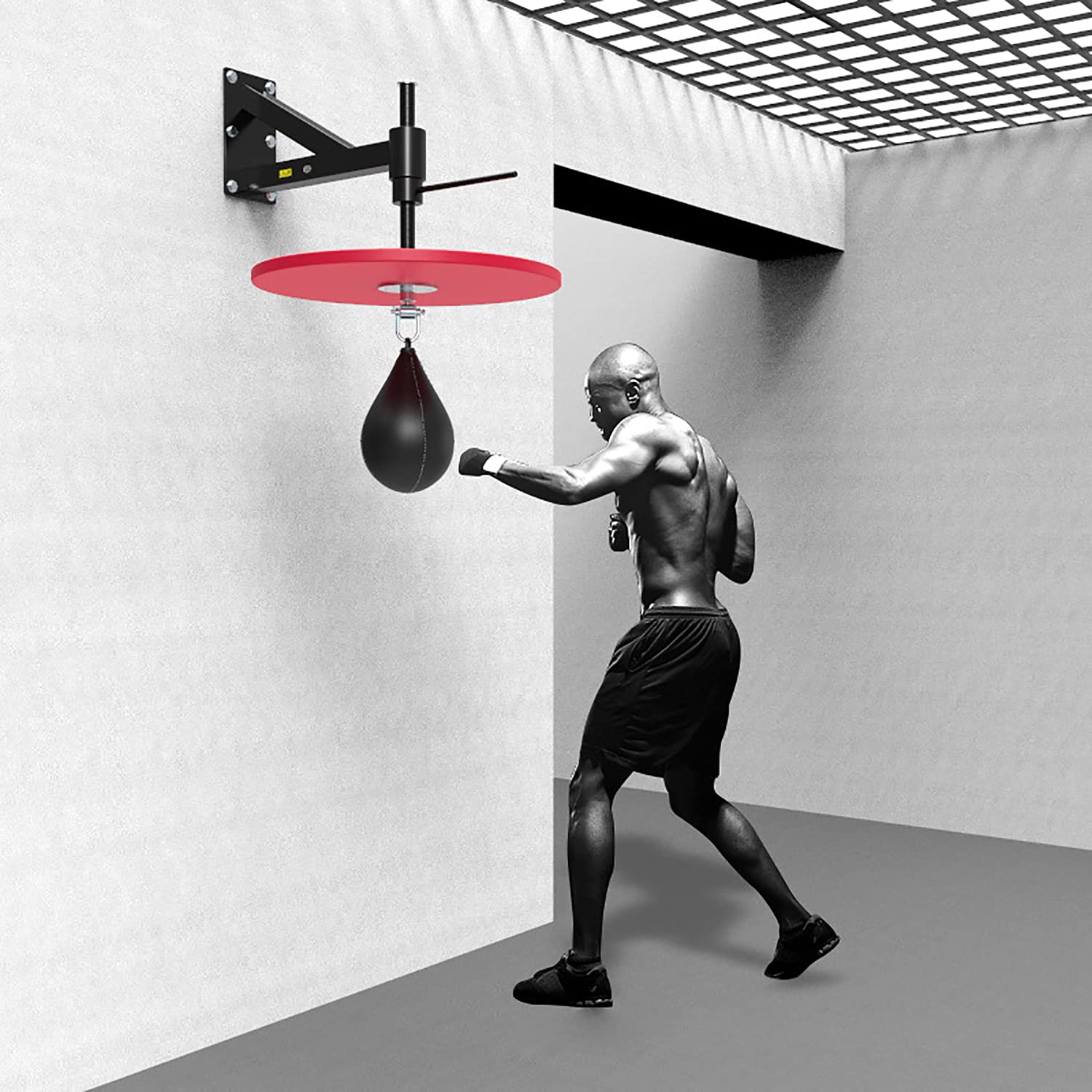 Boxsack Reflex Speed Bag, Speed Bag Plattform Kit Höhenverstellbar Box Speed Baleed Bag Plattform Kit Höhenverstellbar Box Speed Ball Rack Wandhalterung für Kinder Erwachsene Home Office Gym