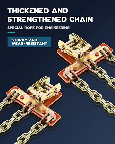 Miniatura 4 de Upgraded Snow Chains For Car,8 Pack Universal Emergency Anti Slip Tire Chains Snow Chain For Pickup Truck SUV,Thickened Manganese Steel Chain Use in