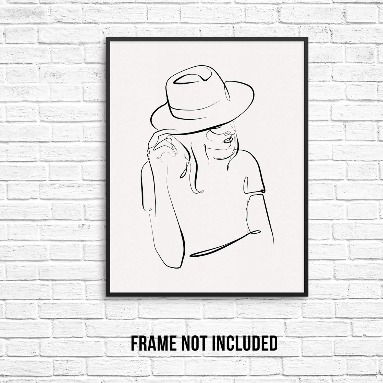 Sincerely, Not Abstract Woman's Body Shape Art Print Minimalist Fashion Poster 11"x14" UNFRAMED Modern Gouache Artwork for Living Room Bedroom Home Office or Entryway Wall Decor