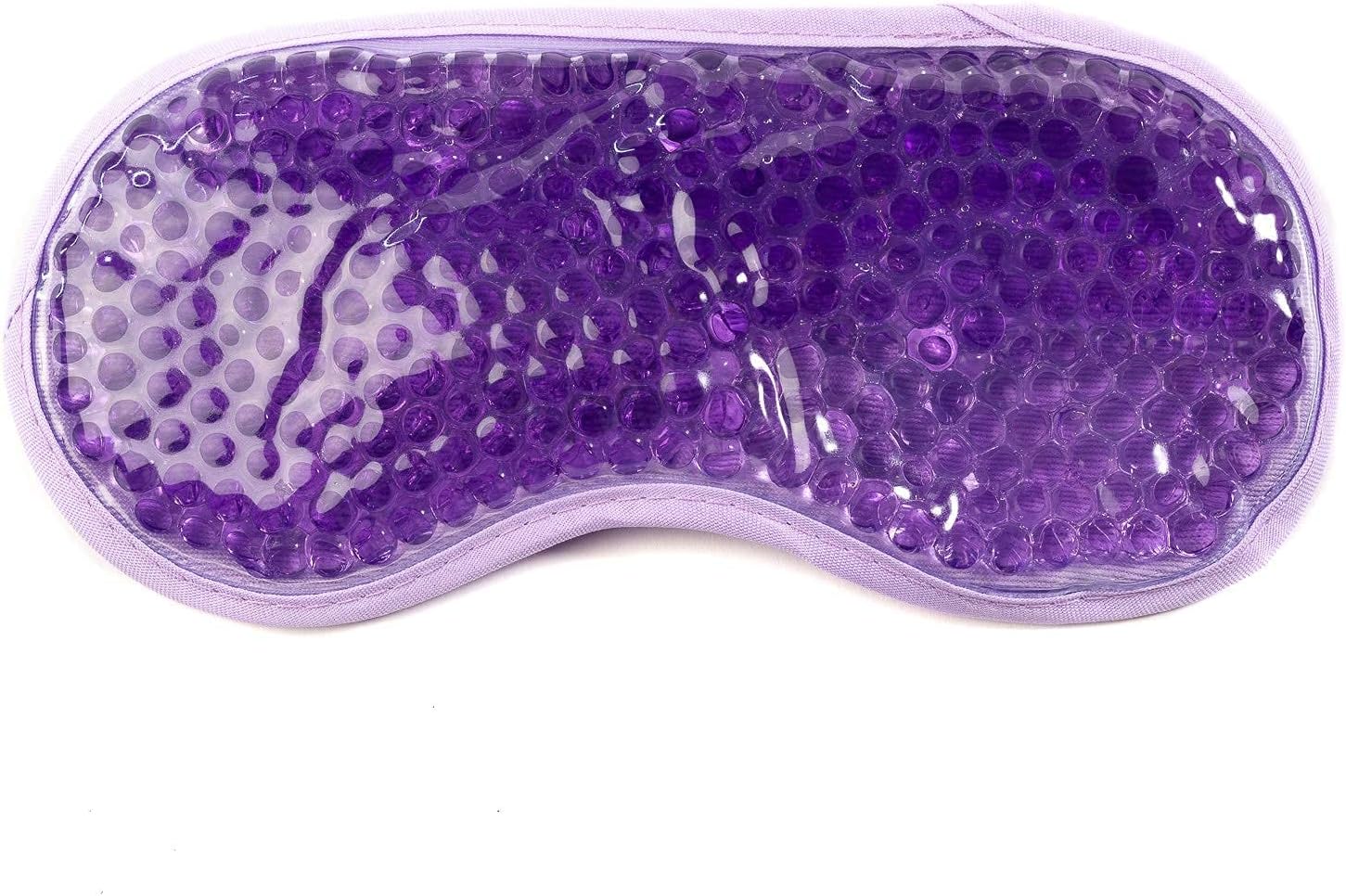 County Aqua Peas Cooling Gel Eye Mask - Cool/Warm Therapy - Perfect For Insomnia, Puffy Eyes & Dark Circles (Purple)