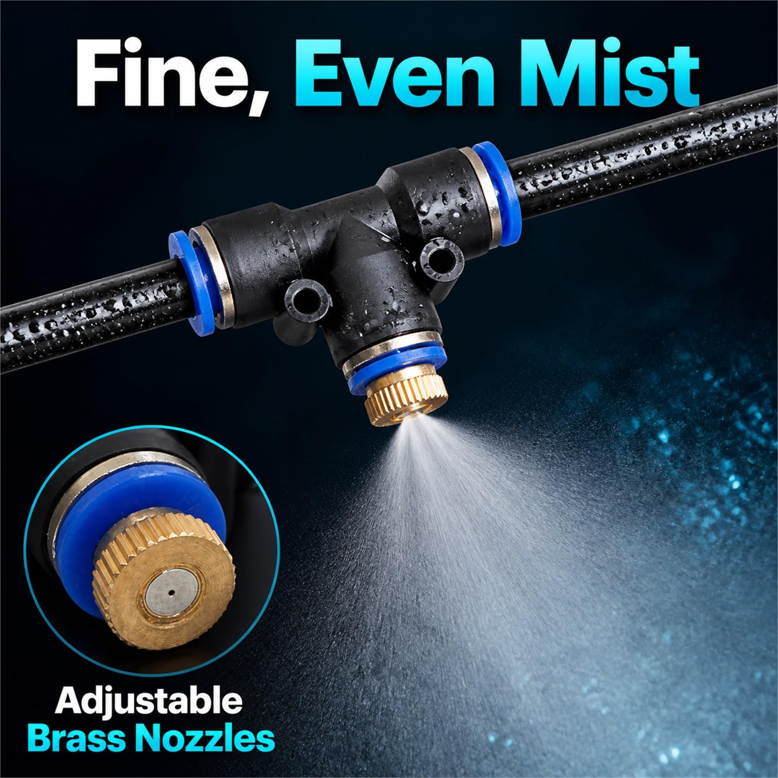 Impianto Irrigazione Giardino,Nebulizzatore per Terrazza Esterno,Kit Irrigazione Goccia Giardino,Wear-Resistant,Prevent Leakage,Suitable for Patios And Potted Plants