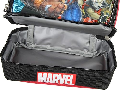 Miniatura 5 de Bioworld Marvel Universe Comics Avengers Captain America - Lonchera aislada con doble compartimento