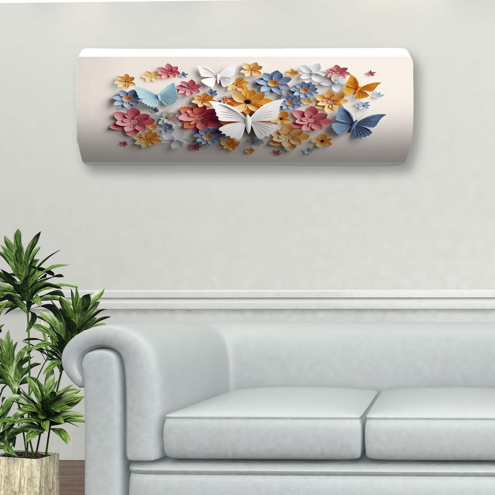 NABAAT AC Cover - Yellow Butterfly Design -10