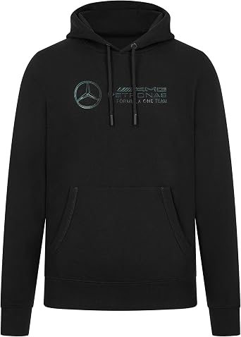 Mercedes AMG Petronas F1 Men's Stealth Logo Hoodie - Black - Size XS