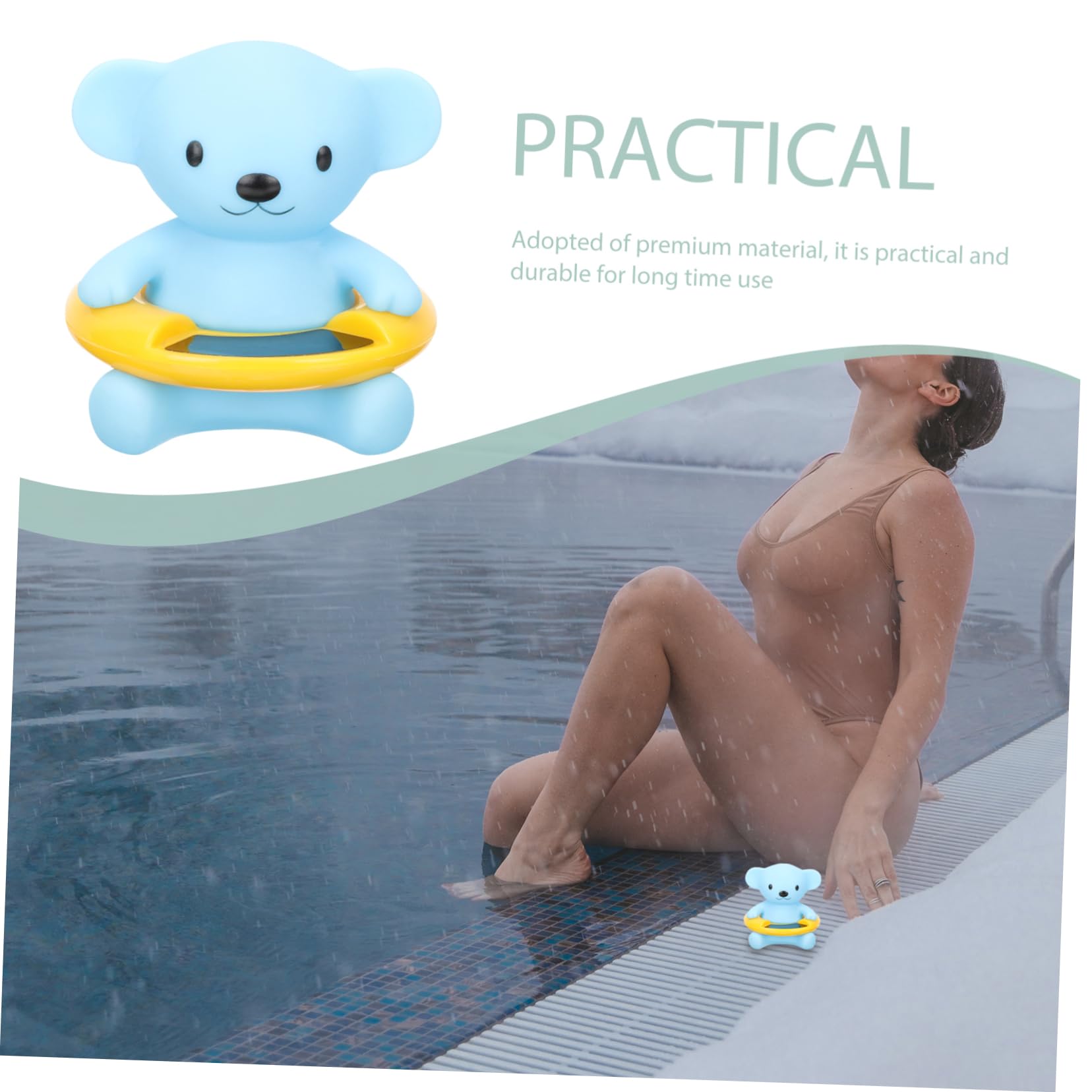 BESPORTBLE Thermomètre À Pour Prendre Un Bain Capteur De Température De L' Pour Tout-Petits Gel De Silice 3 Pièces