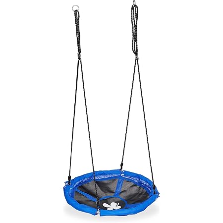 Relaxdays Nestschaukel, Ø 90 cm, Kinder & Erwachsene, höhenverstellbar