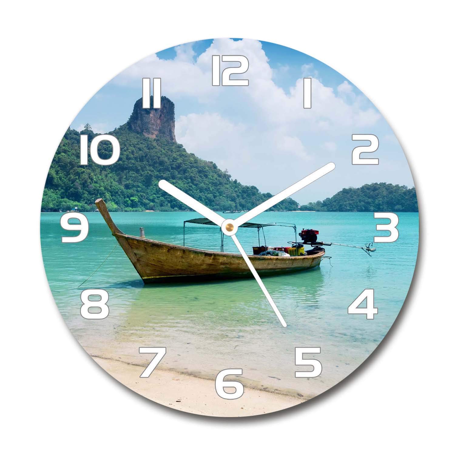 Horloge silencieuse 60x60cm sans tic-tac en verre de sécurité