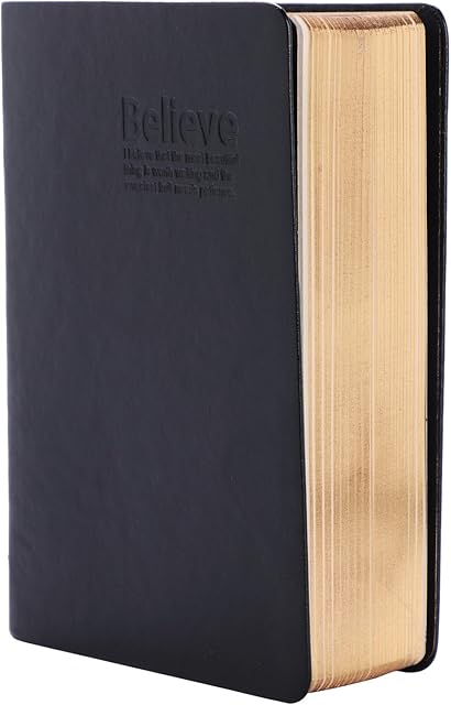 Soft Faux Leather Notebook Blank Daily Bible Study Notepad Ultra Thick Drawing Sketchbook Journal Memo Pad Recording Scrapbook with Gold Edge 240 Pages Travel Diary Book Sketch Book