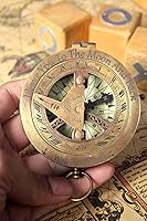 Vista 5 de Personalized engraved sundial compass, Fathers Day gift, Unique for Dad Gift for all occasions, Christmas, New year, Graduation, Love gift, Get well