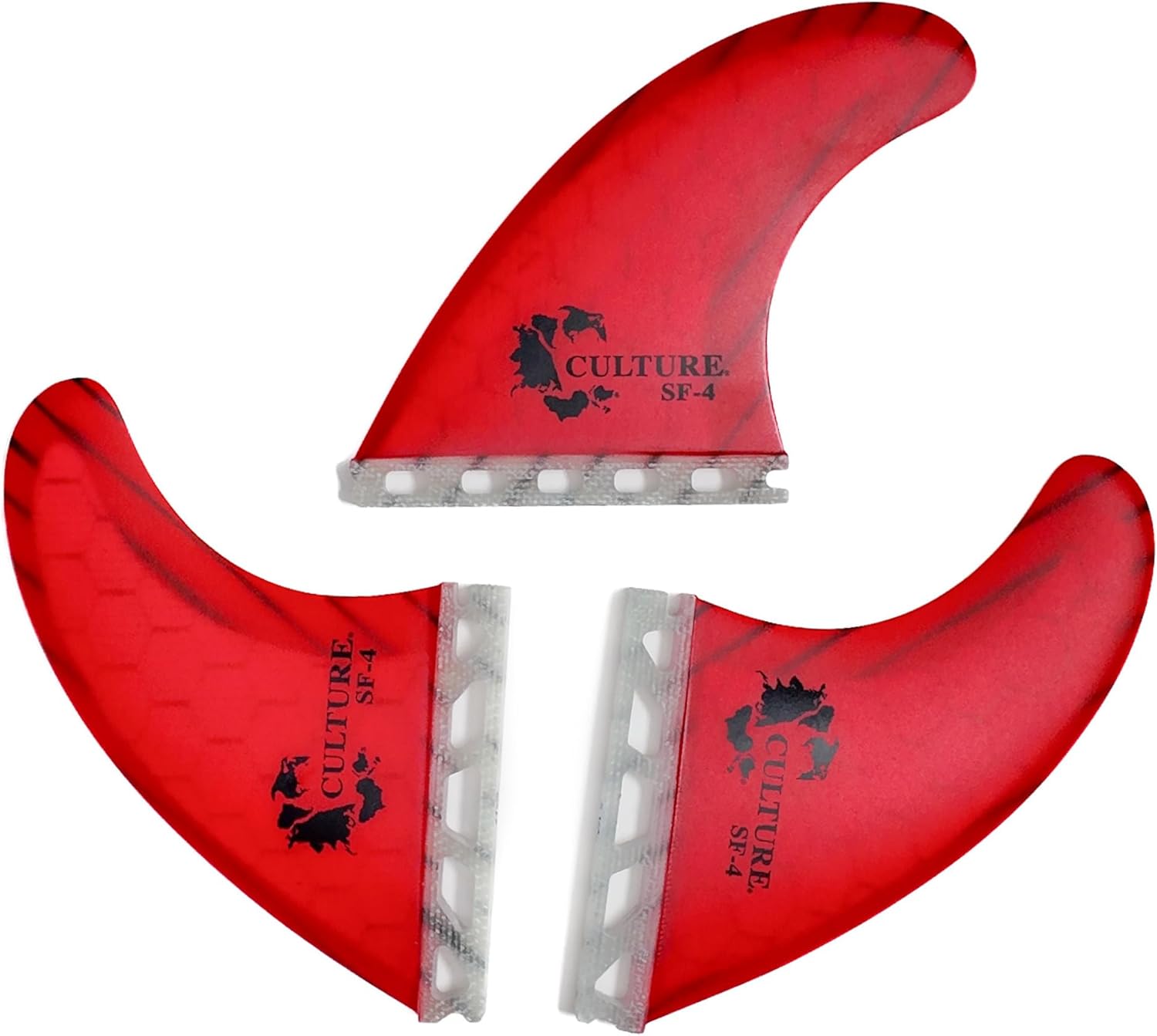 Culture Supply Signature RTM Honeycomb SF Tri Fin Surfboard Fin Sets - 5 Colors | 3 Sizes