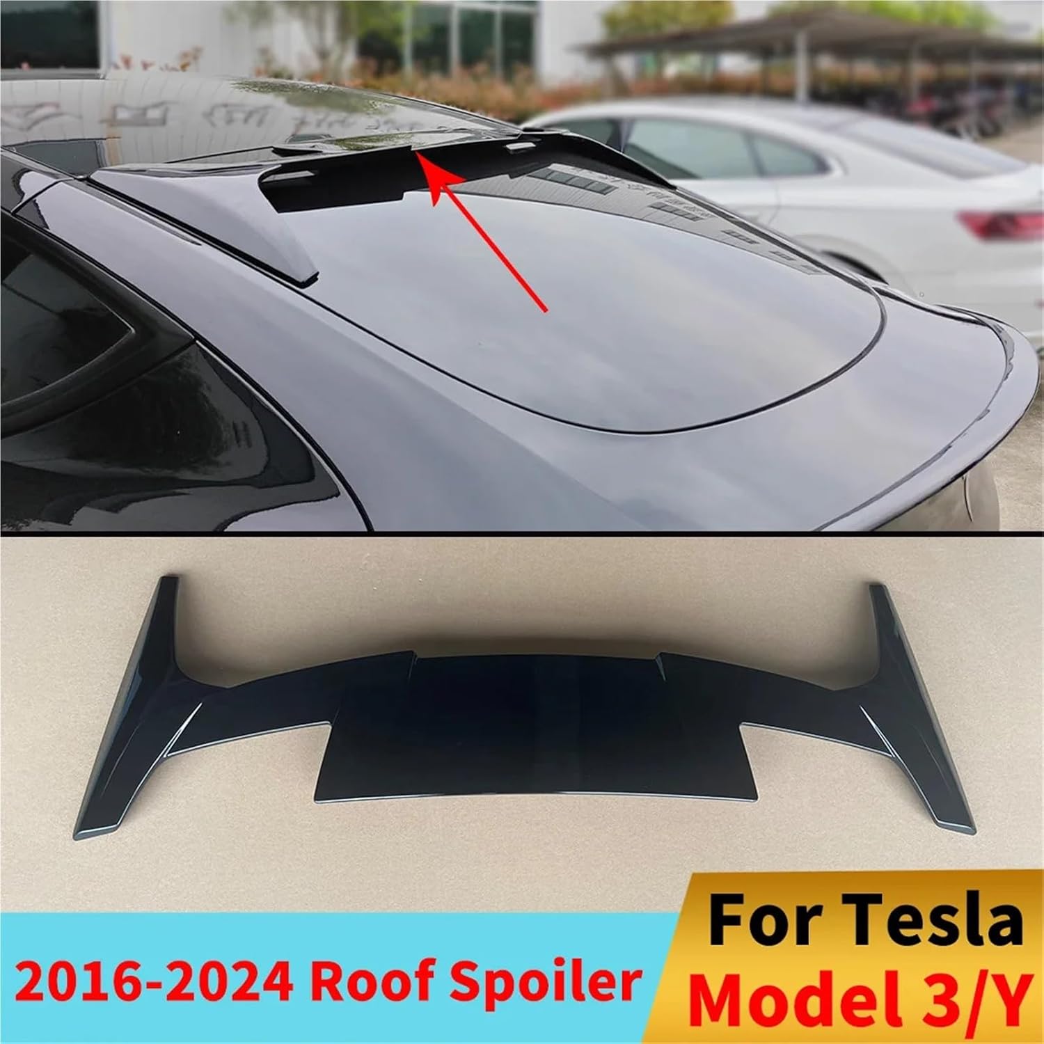 チューニングアクセサリー リアルーフエアディフレクター スプリッター