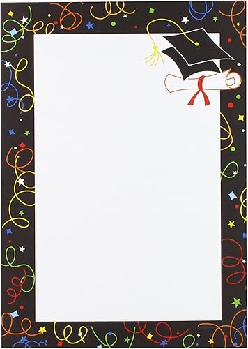 Great Papers! Invitaciones de remolinos graduados con sobres, 7.75 x 5.5 pulgadas, 25 unidades (2013007)