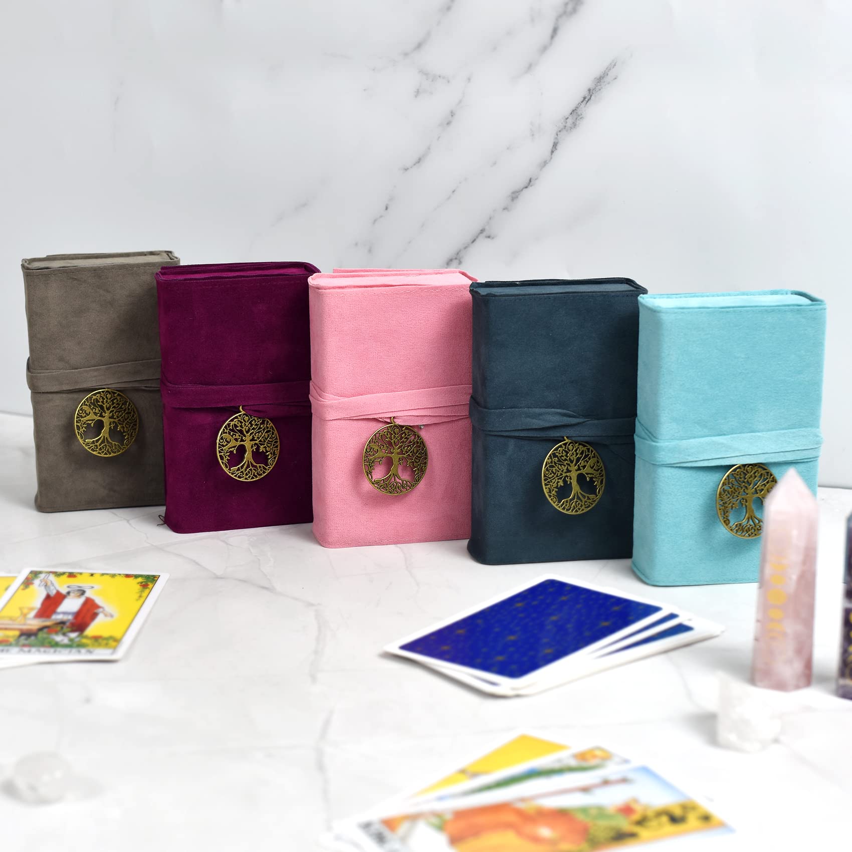 Knana porta-cartas tarô Bolsas, 5, azul, cinza, rosa, roxo