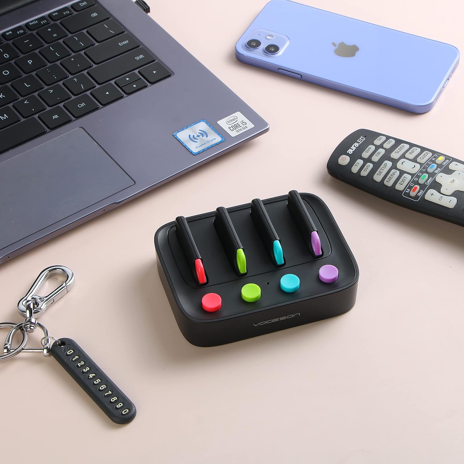 vingnut key finderwireless rf item locator80db key tracker with1transmitter 4 receiverswallet tracker with 100 ft wroking range for finding remot