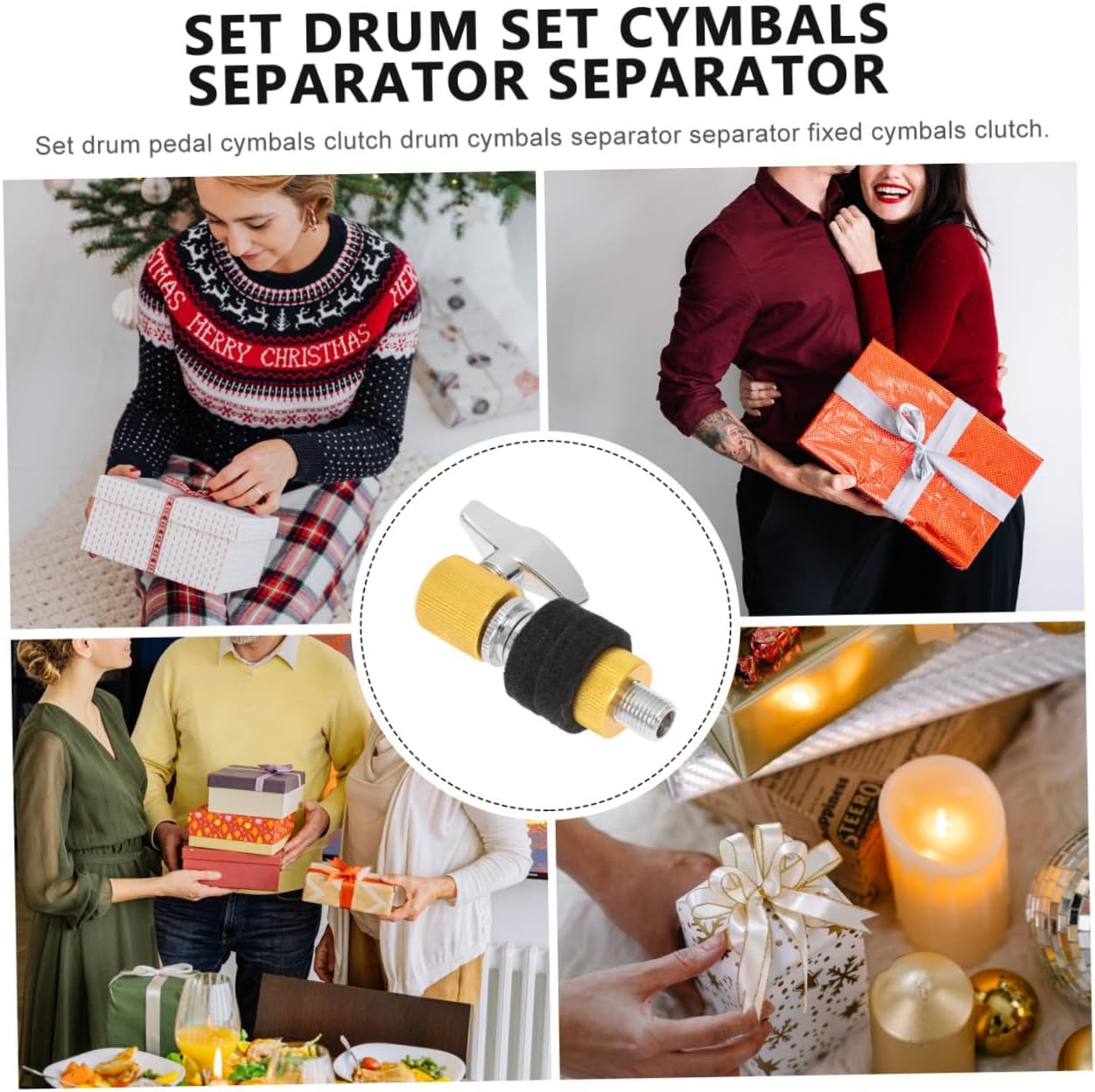 Toyvian Hi-hat Cymbal Clutch Durable Aluminum Alloy Easy Install Drum Set Accessory Essential Replacement for Drummers Compatible with Standard Cymbal Stands