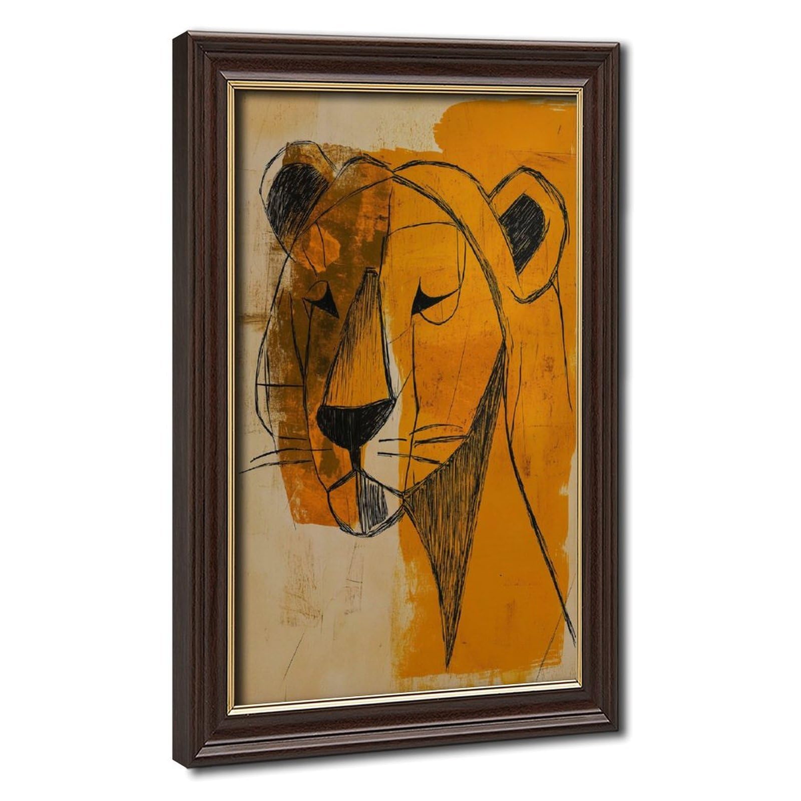 Bareronor Lion Canvas Poster for Living Room Decor Gift