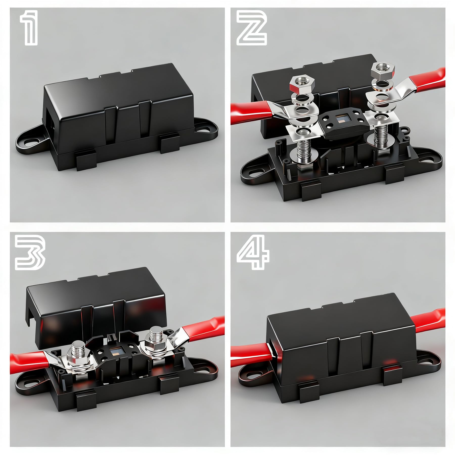 32V 40A MEGA/AMG Fusible, de alta corriente, montaje en perno automotriz de 40 amperios para automóviles, camiones, vehículos de construcción, autobuses, autocaravanas, automóviles, barcos