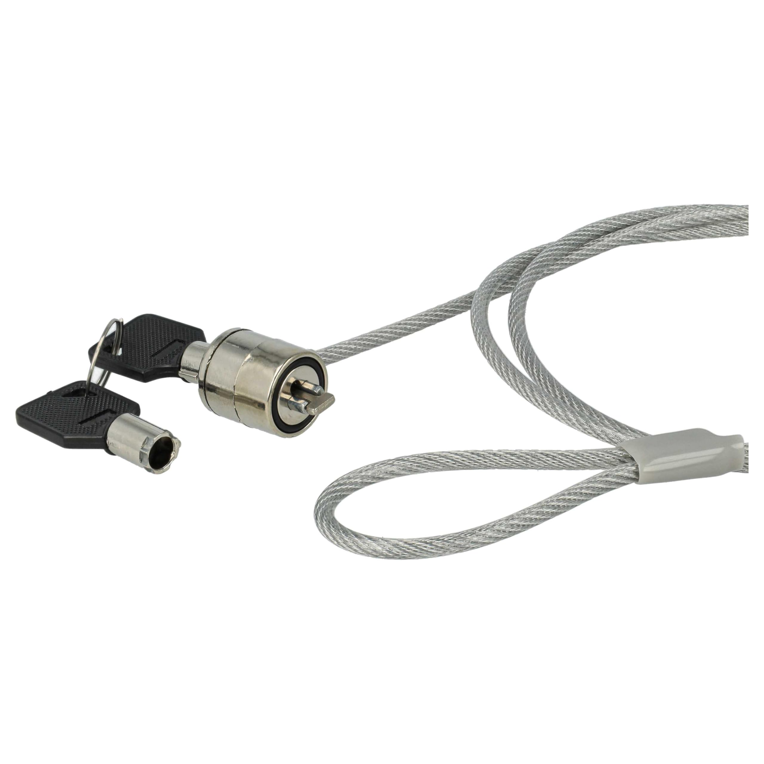 vhbw 10x Kensington Lock para portátil, Notebook - Cerradura Cable con Llaves, 1,2 m