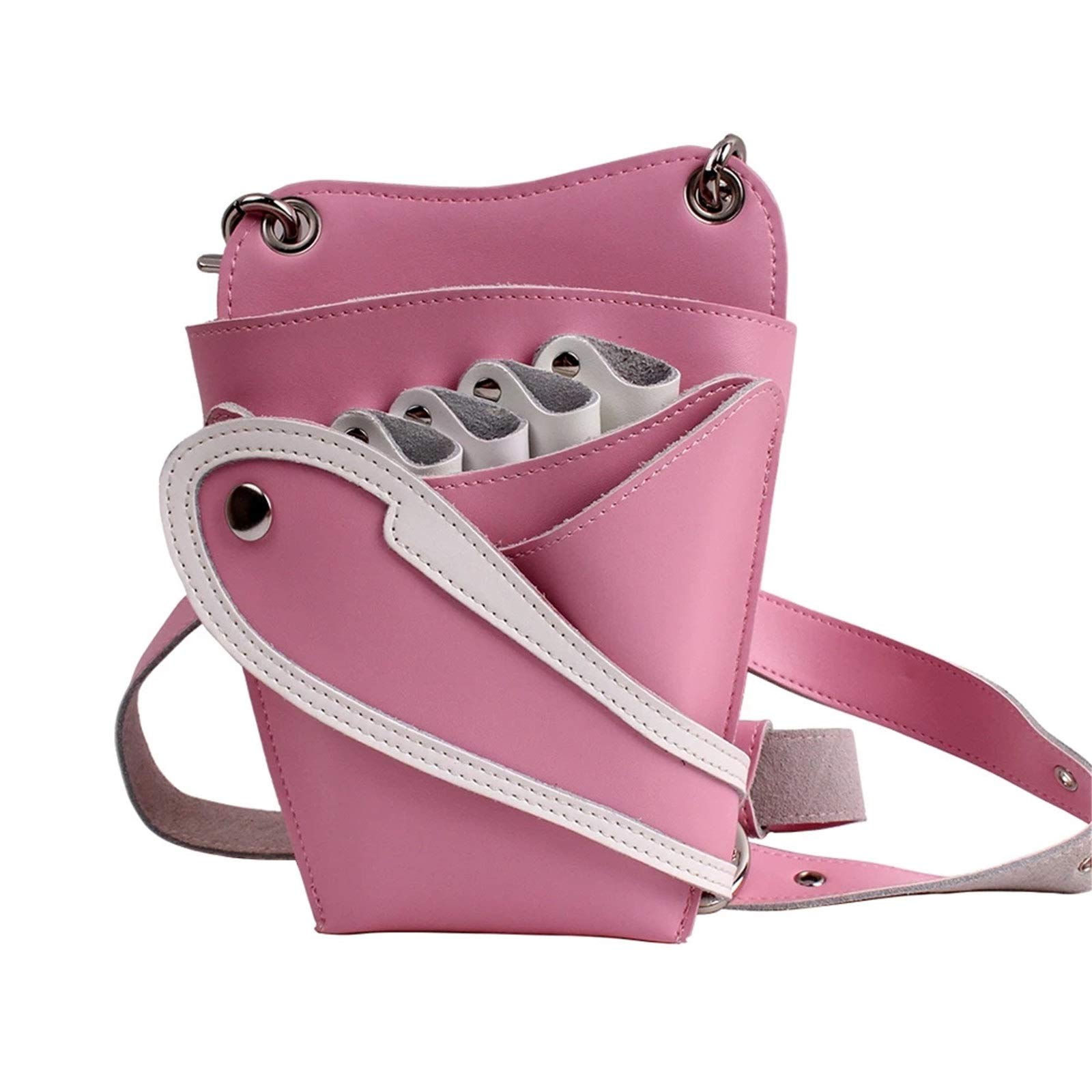 Ciseaux professionnels sac kit caisselle rose en ceinture robuste