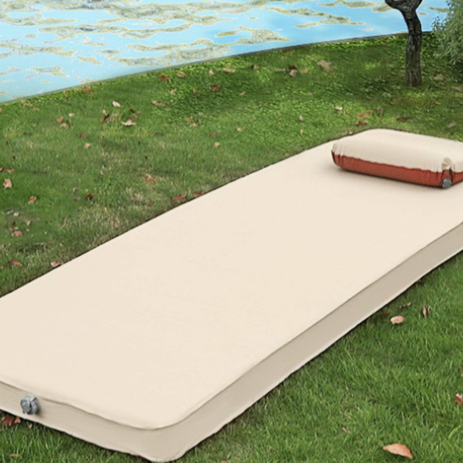 F Fityle Colchoneta Autoinflable Colchoneta Esterilla Aislante Almohadilla Dormir Confortable con Espuma y Válvula Resistente a la Humedad Portátil Adecuada para Camping Picnics Viajes