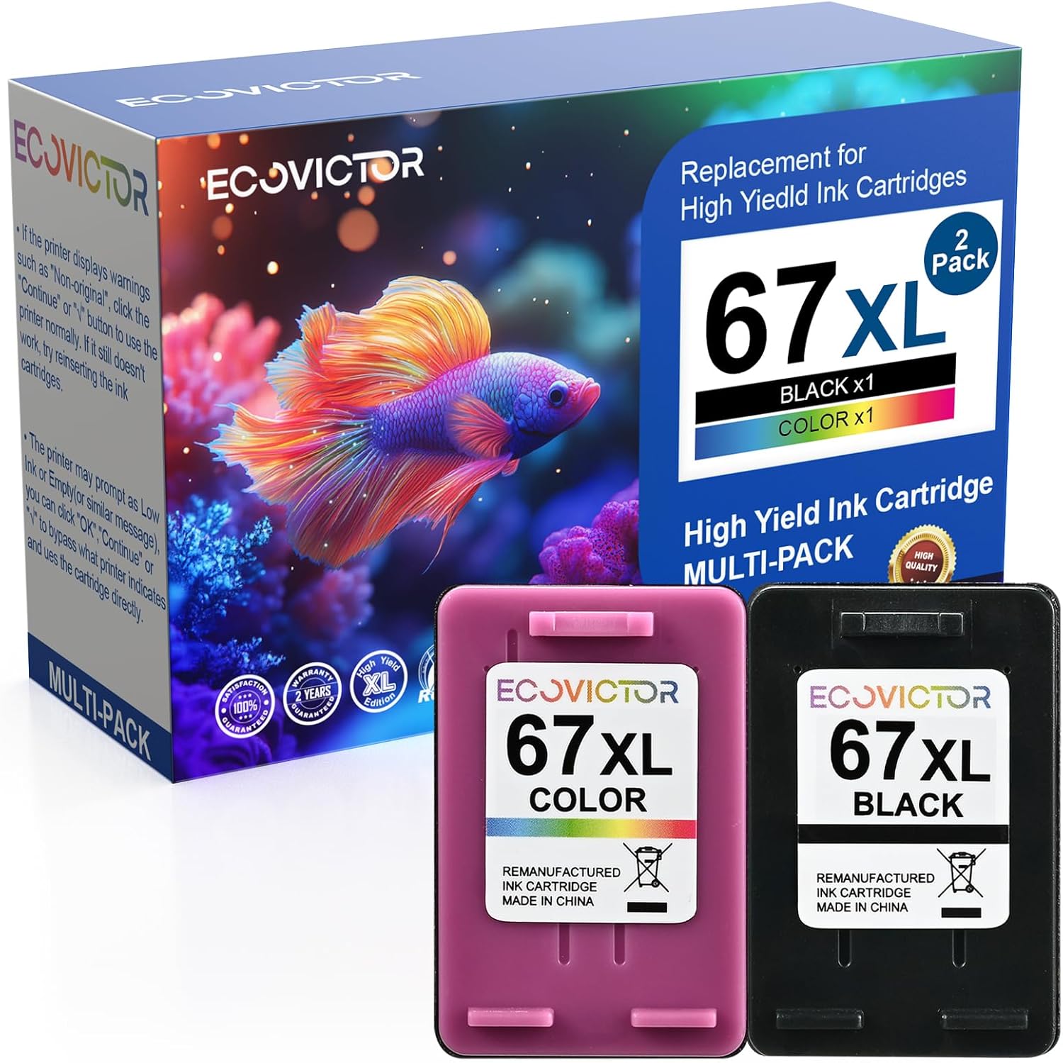 67XL Black and Color Combo Pack