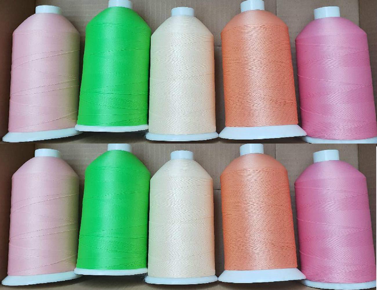 5 Reels Bulk 80s Nylon Wooly Overlocking Sewing Thread 7000m For £12.99