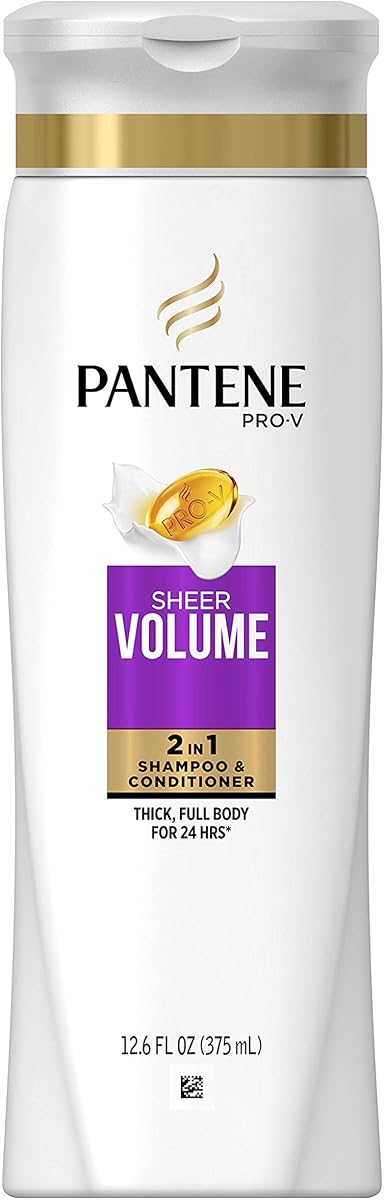 Pantene Pro-V 2 in 1 Shampoo & Conditioner, Sheer Volume with Collagen, 12.6 Ounce