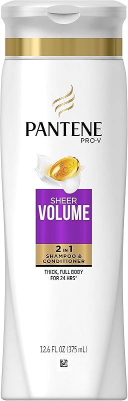 Pantene Pro-V 2 in 1 Shampoo & Conditioner, Sheer Volume with Collagen, 12.6 Ounce