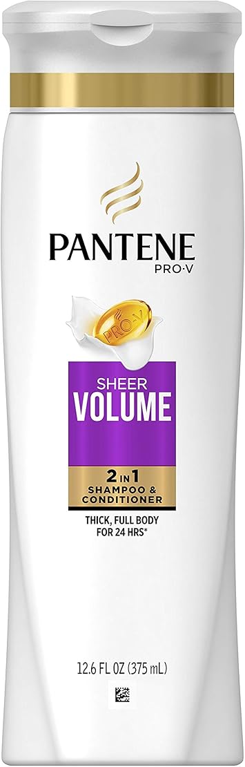 Pantene Pro-V 2 في 1 شامبو وبلسم ، حجم القص مع الكولاجين ، 12.6 أونصة
